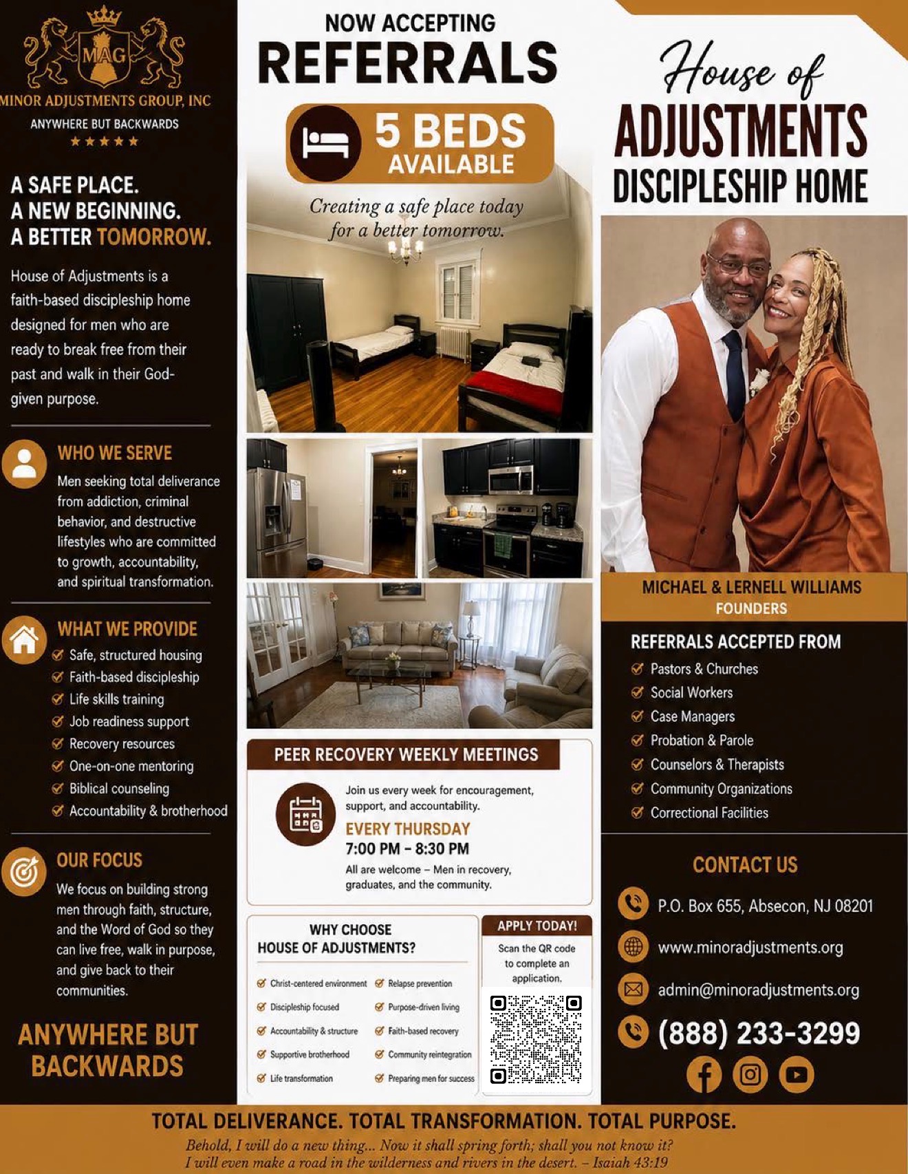 House of Adjustments Discipleship Home — sober living in Bridgeton, New Jersey