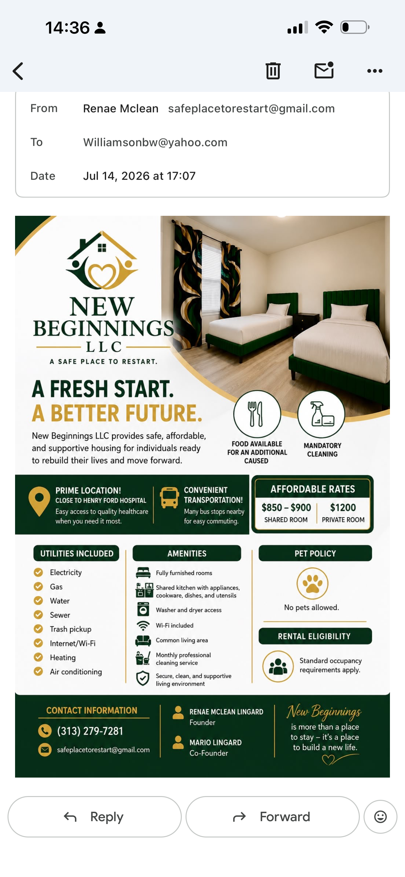 New beginnings living llc — sober living home in Detroit, Michigan