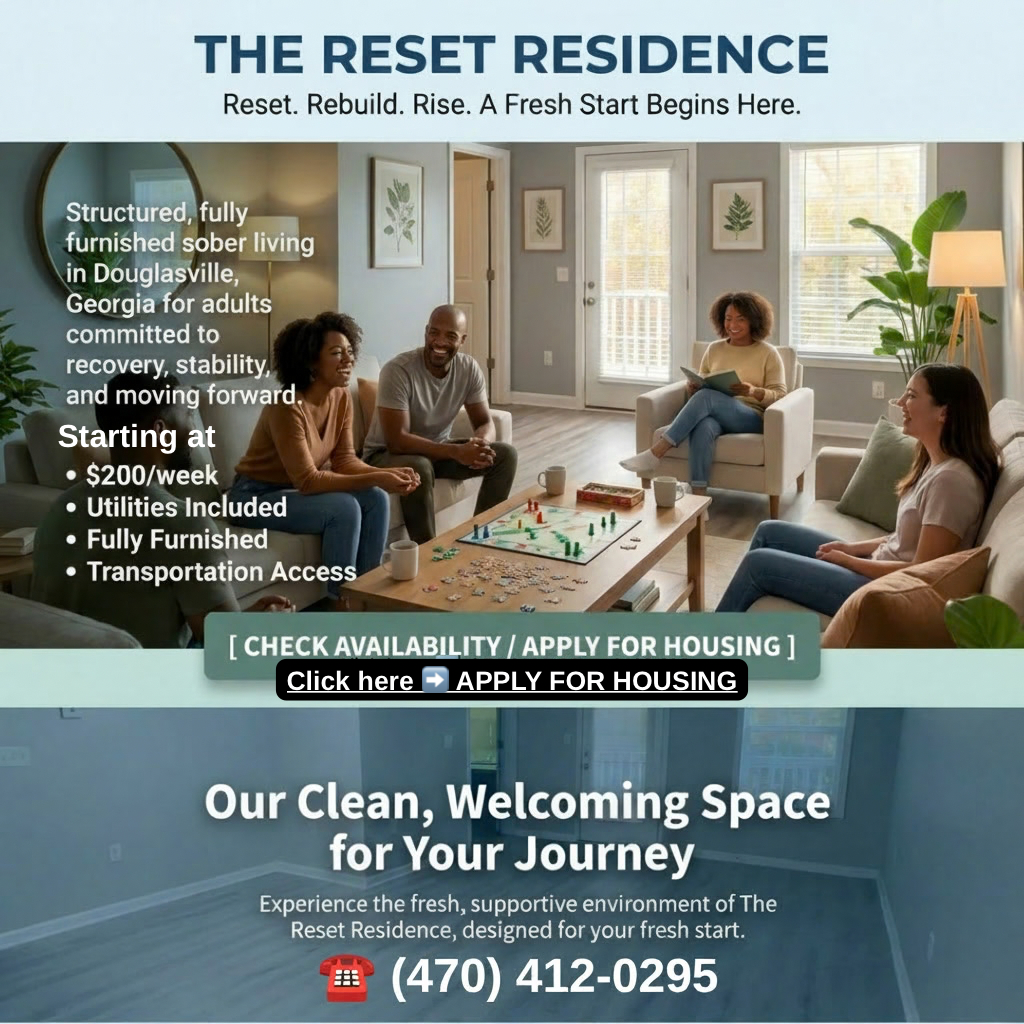 The Reset Residence — sober living home in Douglasville, Georgia