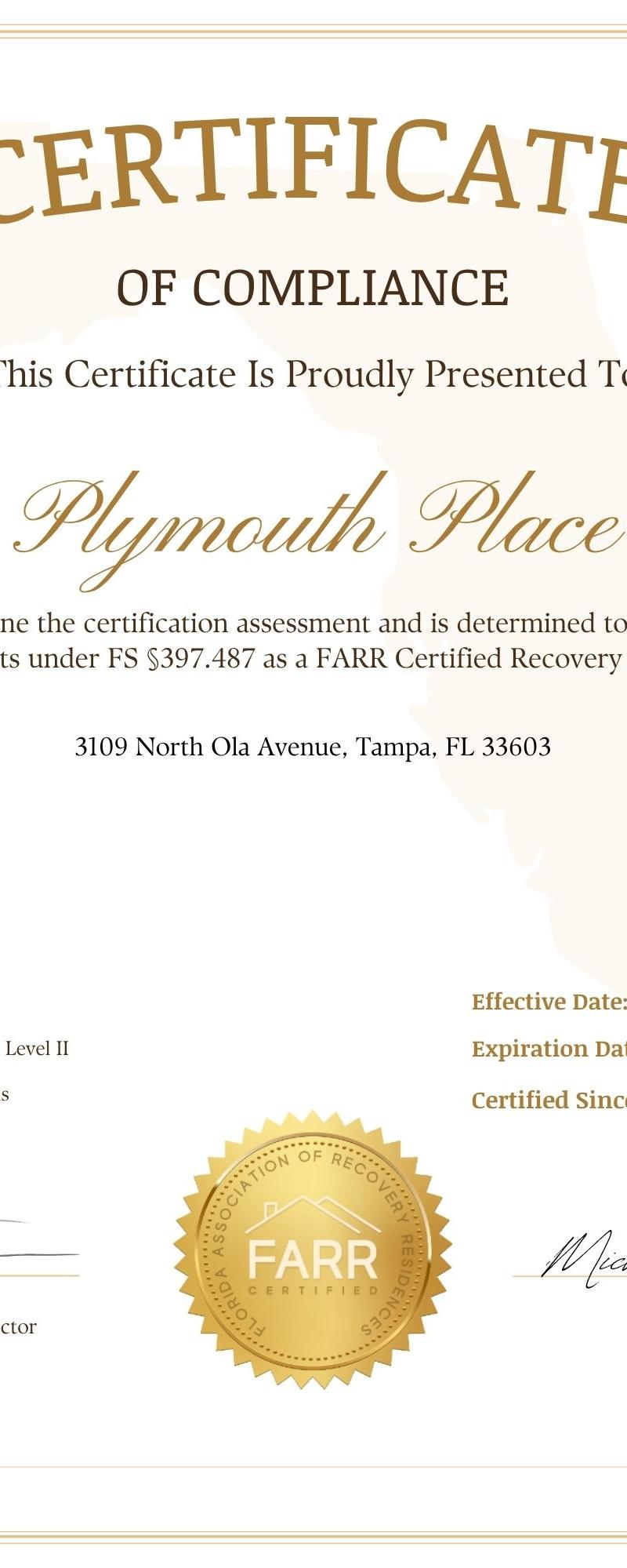 Plymouth Place Sober Living — sober living home in Tampa, Florida