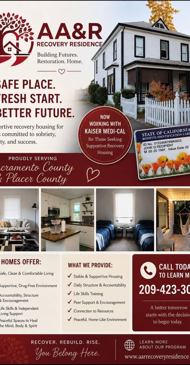 Roseville Recovery residence — sober living home in Roseville, California