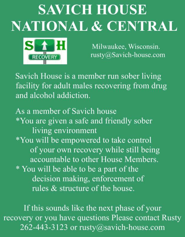 SAVICH HOUSE CENTRAL — sober living home in West Milwaukee, Wisconsin